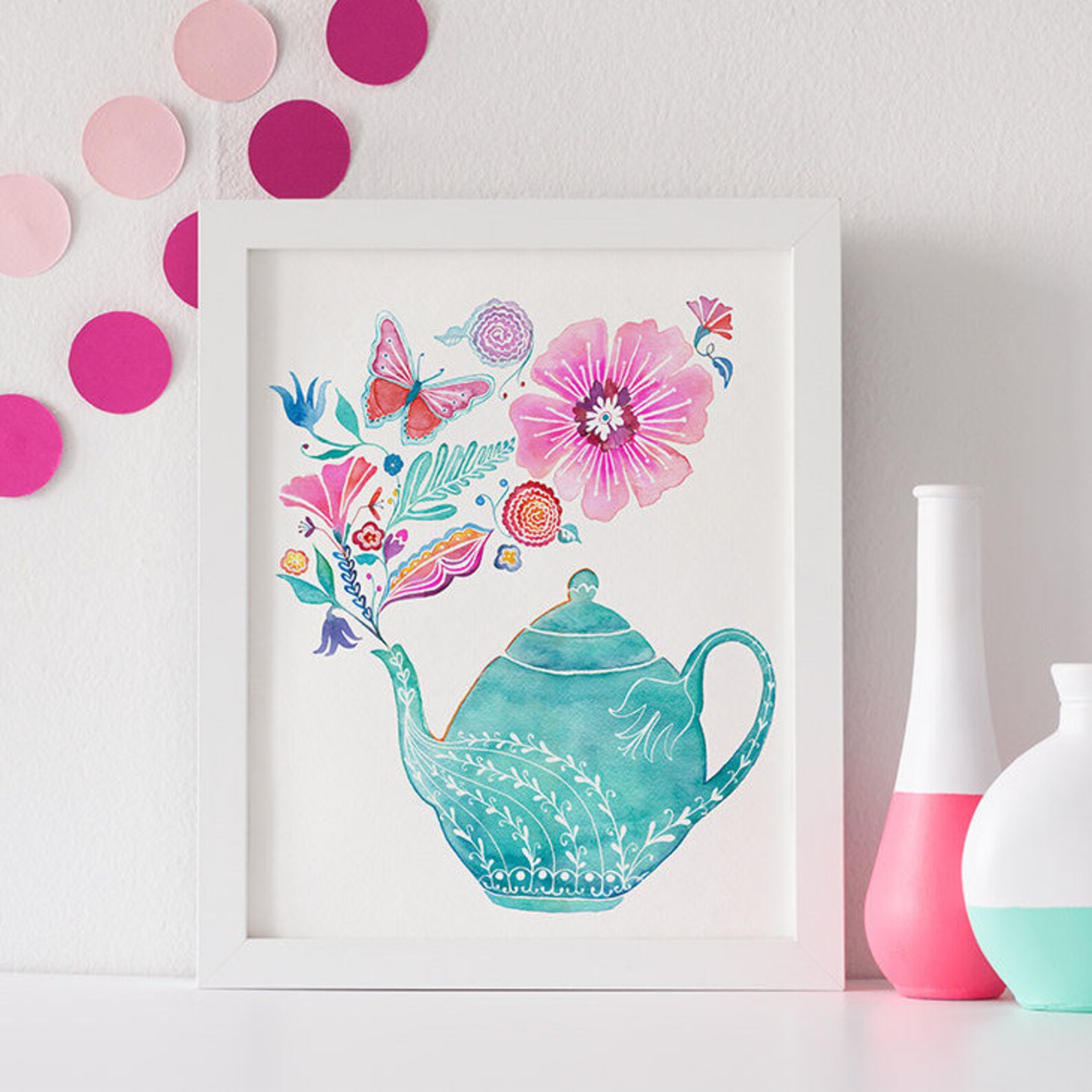 PRINT / Blooming Tea Etsy