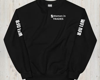 Welder Crewneck Sweatshirt – Women in Trades Workwear – Welder Gift for Her – Gildan 18000 – Banner Women Apparel
