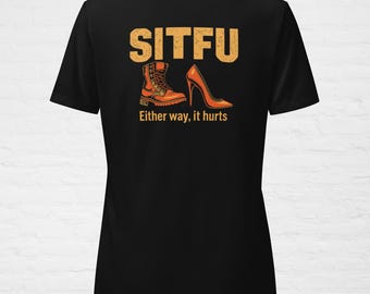 SITFU Boots & Heels Edition | Women’s Tee | Female Veteran – Banner Women Apparel