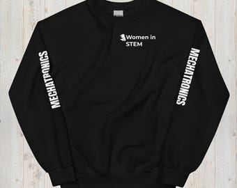 Mechatronics Crewneck Sweatshirt – Women in STEM Workwear – Mechatronics Gift for Her – Gildan 18000 – Banner Women Apparel