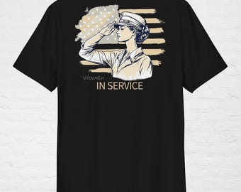 Women in Service Tee | Vintage Patriotic Design
