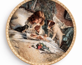 Royal Doulton Breakfast in Bed 1991 Limited Plate COA Original Box