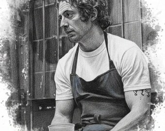 Front Burner Threads Carmy The Bear Kitchen Sketch Graphic T-Shirt