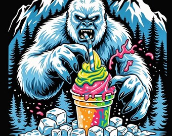 Abominable Snowman Yeti T-Shirt | Monster Munchies Culinary Horror Shirt