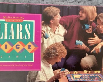 Vintage Liar's Dice Board Game 1987 Milton Bradley Complete Retro Game Night