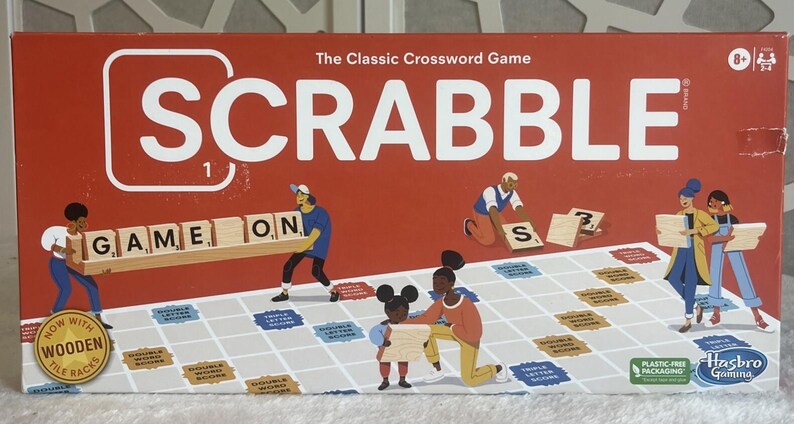 Scrabble Problem CLASSIC Hasbro Scrabble Classic Refresh Board Game Wooden Racks ...