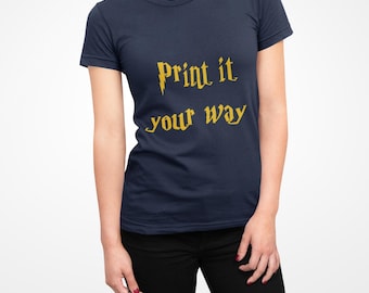 Personalized Magic Font T-Shirt, Custom Name Tee, Fantasy Lettering