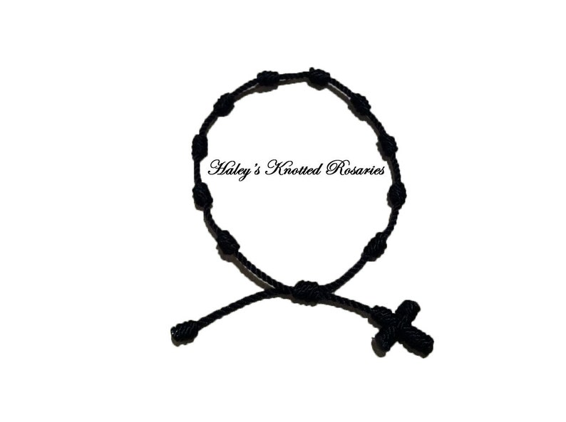 Hand Made Knotted Rosary Bracelet Choice of Color image 2