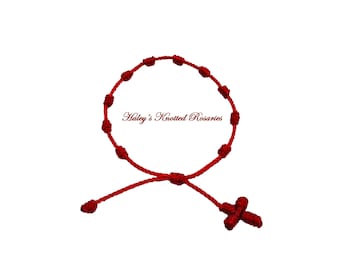 Hand Made Knotted Rosary Bracelet - Choice of Color