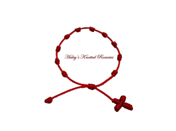 Hand Made Knotted Rosary Bracelet - Choice of Color
