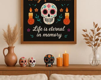 Día de Muertos Printable Art Bundle: Mexican Halloween Decor (Digital Download)