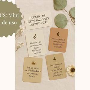 Tarjetas con Afirmaciones Espirituales / Praktyki miłości własnej / Mantry motywacyjne / Talia afirmacji