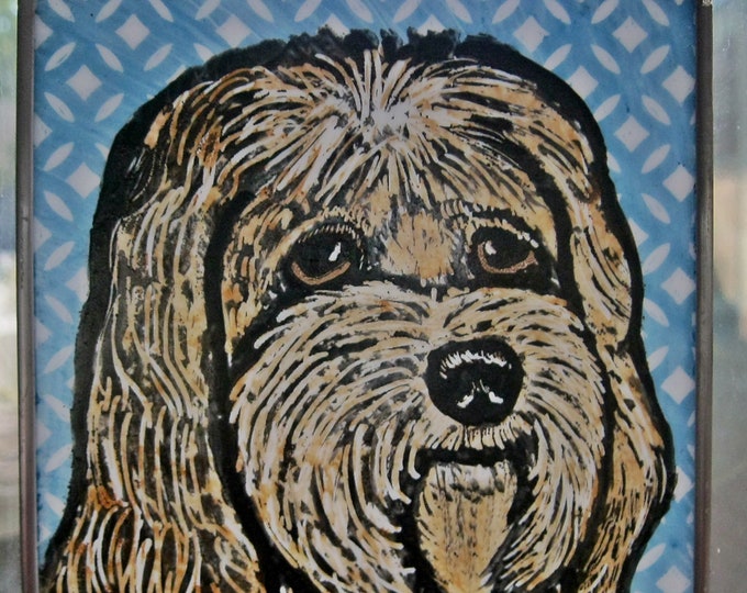 Stained Glass Cockapoo Cockapoo Stained Glass Dog Suncatcher #143 - Etsy UK