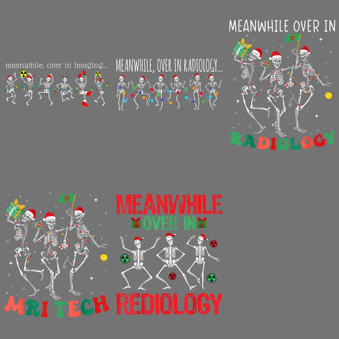 Dancing Skeleton Radiology Christmas PNG - Funny CT MRI Xray Holiday ...