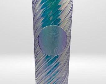2022 Starbucks Holiday Iridescent Unicorn Swirl Travel Tumbler 16oz