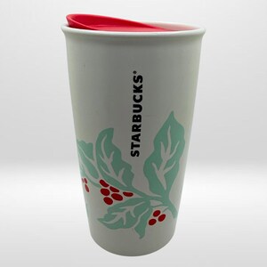 Starbucks Ceramic Travel Tumbler Red - Etsy