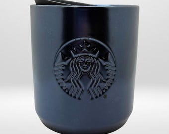 2020 Starbucks Iridescent Black Ceramic Double Wall Travel Mug 8oz