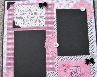 Scrapbook Page - 12 x 12 - It's a Girl Thing - Or Purchase the Kit