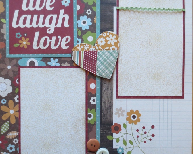 Live Laugh Love Simple Stories Double Page Scrapbook Etsy