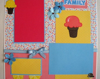 Scrapbook Layout - Family - Double Page - 12x12