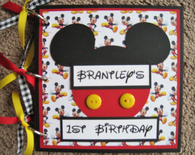 Disney Guest Book Mickey Mouse Birthday - Etsy
