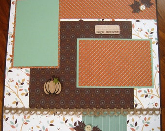 Scrapbook Layout - Fall Magic - Double Page - 12x12