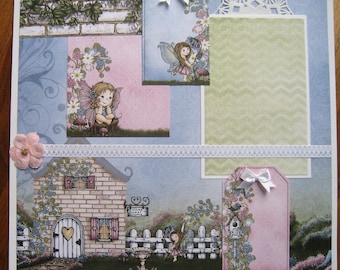 Scrapbook Layout - Fairies - Double Page - 12x12