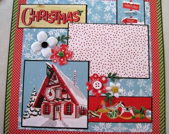 Christmas Scrapbook Page - 12 x 12 - North Pole - Santa's Workshop