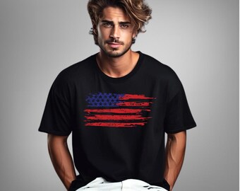 American Flag Black T-Shirt