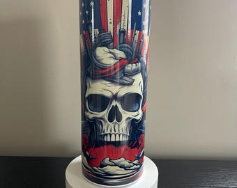 Patriotic Skull 30oz Tumbler
