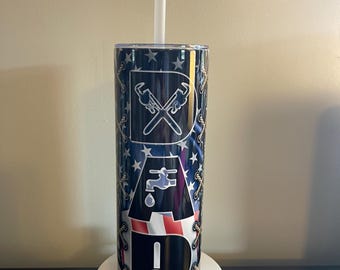 Dad, American Flag, Tools 20oz Stainless Steel Tumbler