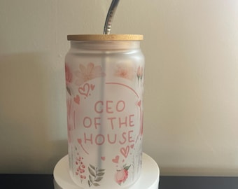 CEO of the House 16oz Frosted Libbey Glass Cup
