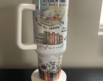Books 40oz Tumbler w/Handle