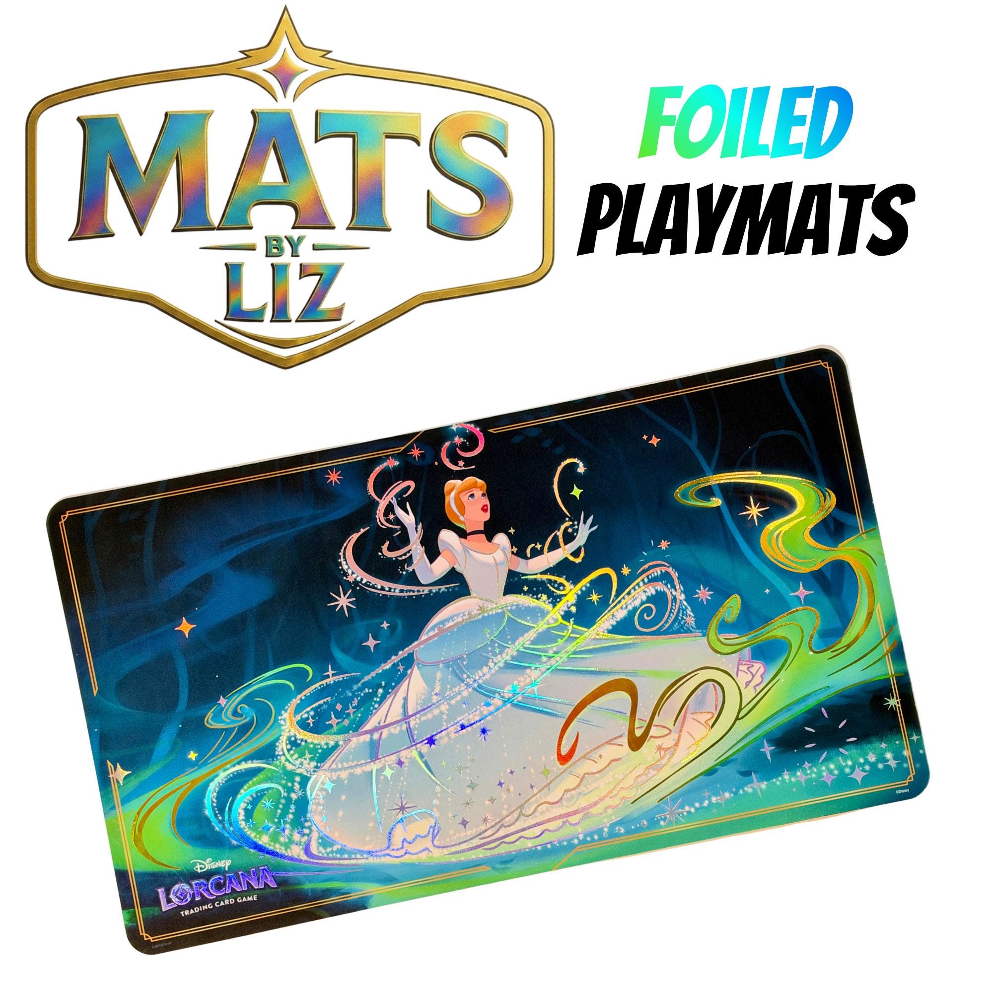 Disney Lorcana プレイマット　シンデレラ　プロモーション Foiled Cinderella Lorcana Playmat Bibbidi-bobbidi-boo TCG Mat - Etsy