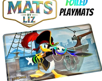 Foiled Lorcana Donald Duck Pirate Playmat