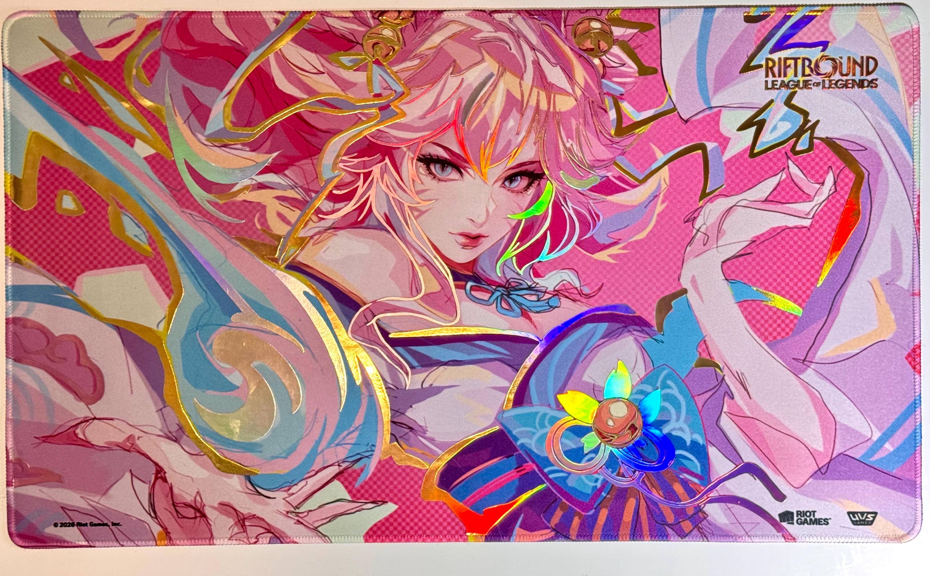 Foil Spirit Blossom Ahri Playmat –riftbound League of Legends Mat With ...