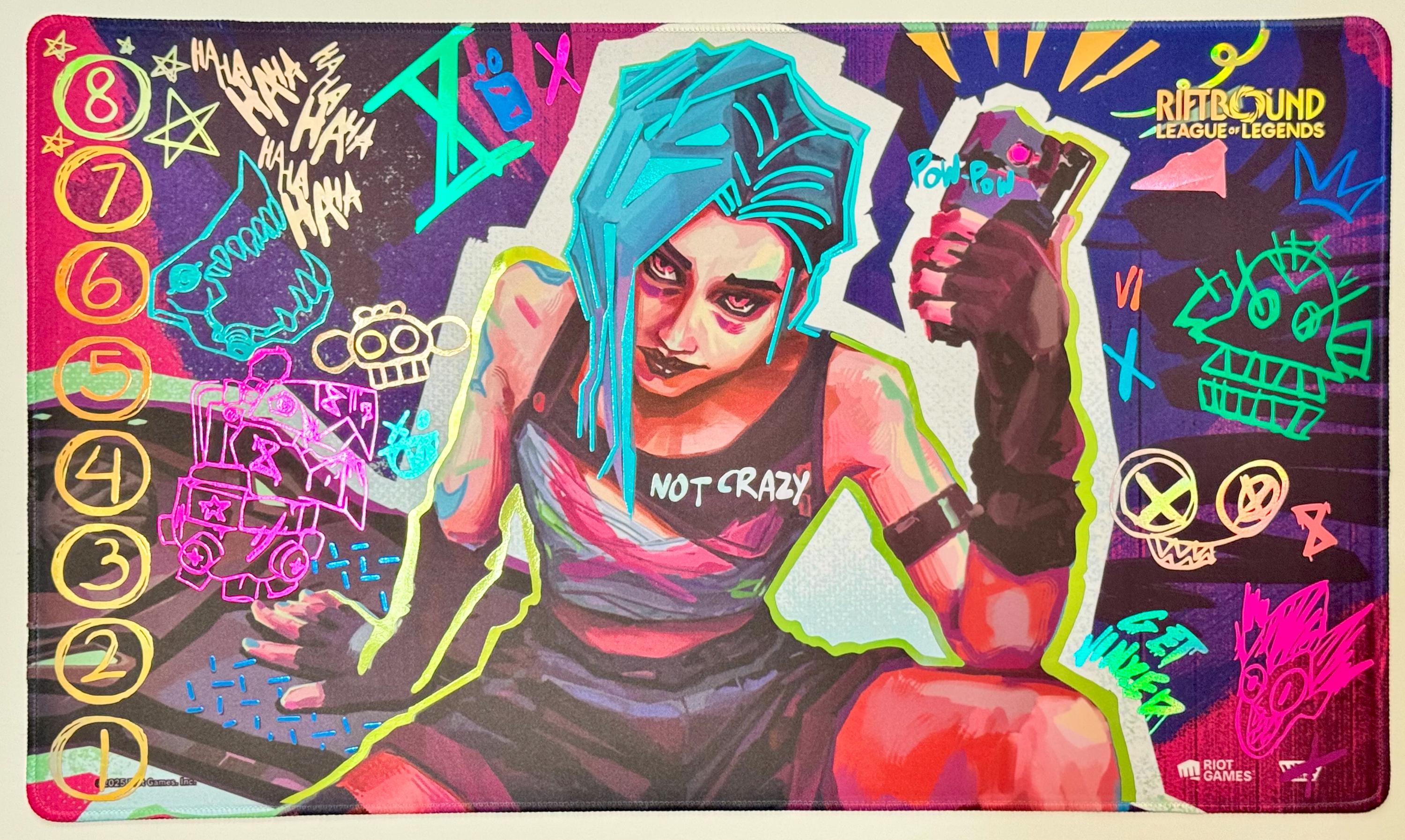 Foil Jinx Playmat –riftbound League of Legends TCG Mat With Holographic ...