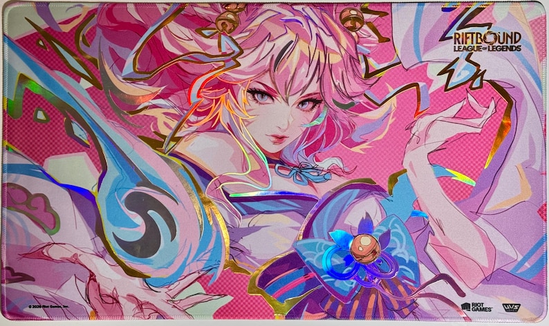 Foil Spirit Blossom Ahri Playmat –riftbound League of Legends Mat With ...