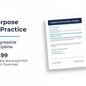 Employee Warning Notice Template: Editable Word, PDF (HR Documentation)