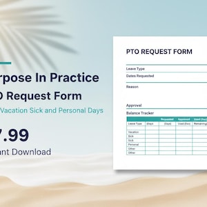 PTO Request Form Template: Editable Word, PDF (Small Business HR)
