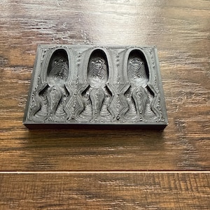 2” Panfish Finesse Frog Open Pour Lure Mold | 3 Cavity Soft Plastic Frog Production Mold | DIY Fishing Bait Making