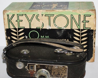 Cámara de película Vintage Keystone de 8 mm, fabricada en EE. UU., decoración del hogar retro