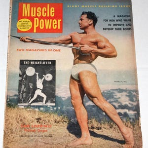 Vintage Muscle Power The Weightlifter Sam Loprinzi March 1954
