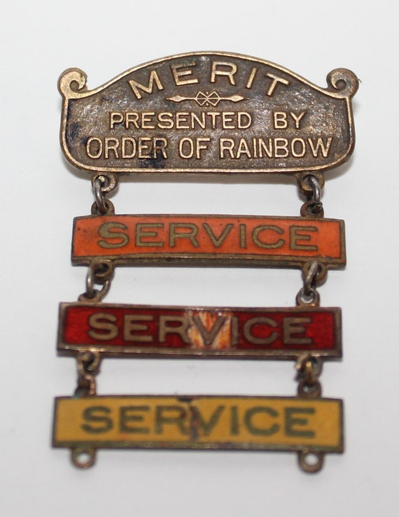 Vintage Order of the Rainbow Masonic Merit Service