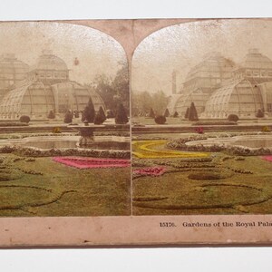 BW Kilburn Stereoview Getinte Tuinen Koninklijk Paleis Wenen Oostenrijk 1906 Antieke kaart