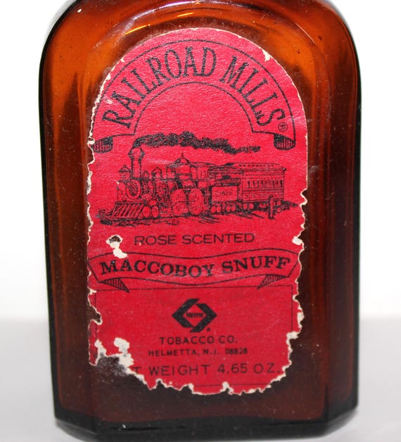 Vintage Railroad Mill Maccoboy Snuff Rose Scented Bottle