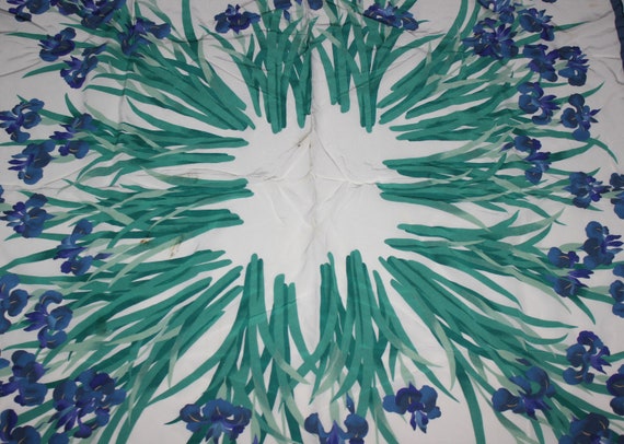 Vintage Iris Silk Scarf Museum of Fine Arts Bosto… - image 8