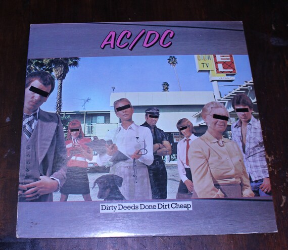 Acdc Album Dirty Deeds Done Dirt Cheap Acdc Record 70s Etsy