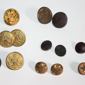 Vintage Mixed Set of Military Buttons