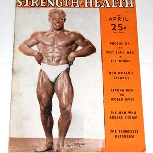 Vintage Strength & Health Magazine Roy Hilligenn April 1948
